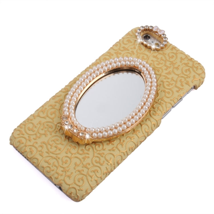 Stereoscopic Diamond Encrusted Mirror & Bowknot Plastic Case for iPhone 6 Plus