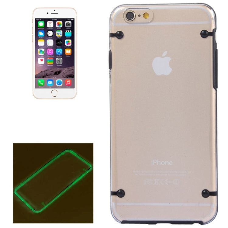 Luminous Frame Transparent Back Shell Plastic Case for iPhone 6 Plus & 6S Plus