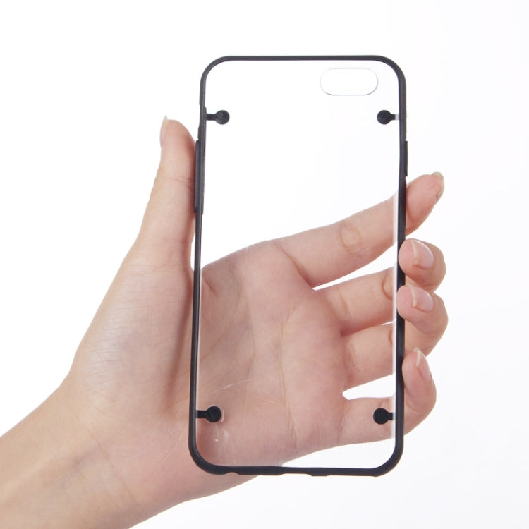 Luminous Frame Transparent Back Shell Plastic Case for iPhone 6 Plus & 6S Plus