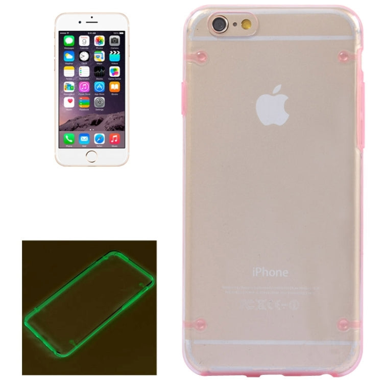 Luminous Frame Transparent Back Shell Plastic Case for iPhone 6 Plus & 6S Plus