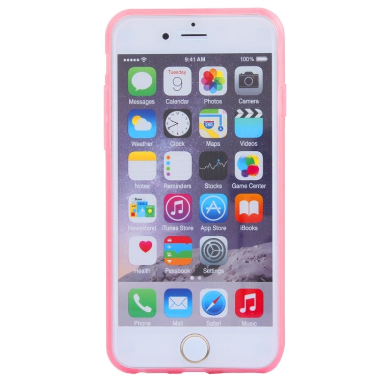 Luminous Frame Transparent Back Shell Plastic Case for iPhone 6 Plus & 6S Plus