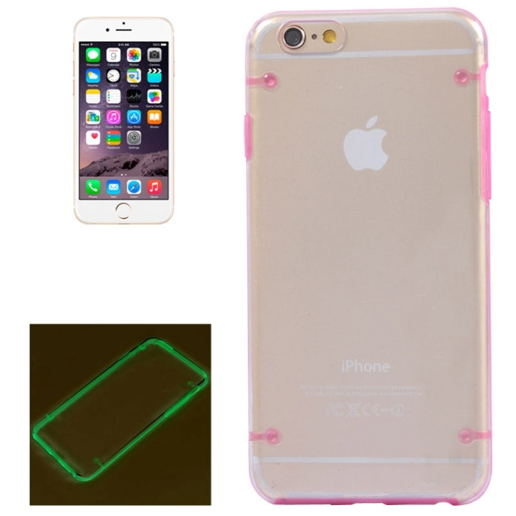 Luminous Frame Transparent Back Shell Plastic Case for iPhone 6 Plus & 6S Plus