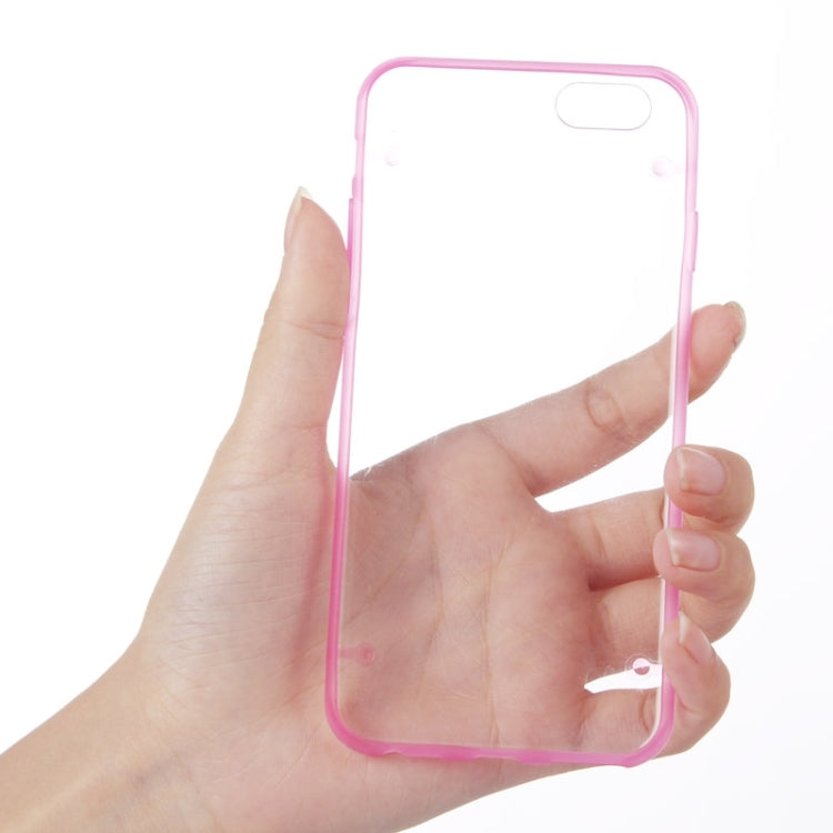 Luminous Frame Transparent Back Shell Plastic Case for iPhone 6 Plus & 6S Plus