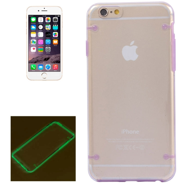 Luminous Frame Transparent Back Shell Plastic Case for iPhone 6 Plus & 6S Plus