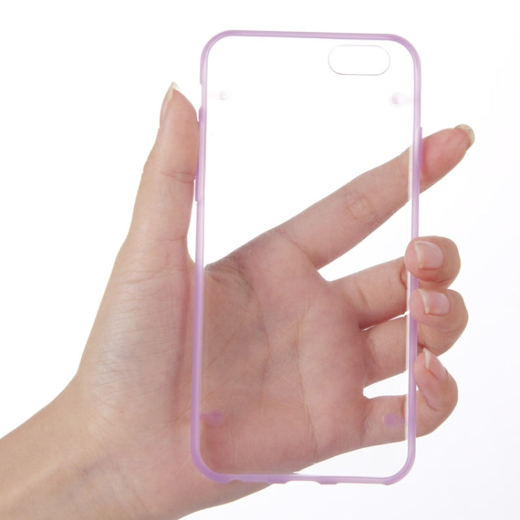 Luminous Frame Transparent Back Shell Plastic Case for iPhone 6 Plus & 6S Plus