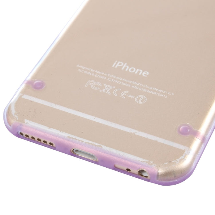Luminous Frame Transparent Back Shell Plastic Case for iPhone 6 Plus & 6S Plus