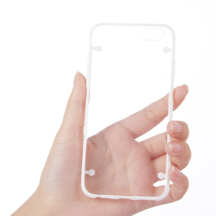 Luminous Frame Transparent Back Shell Plastic Case for iPhone 6 Plus & 6S Plus