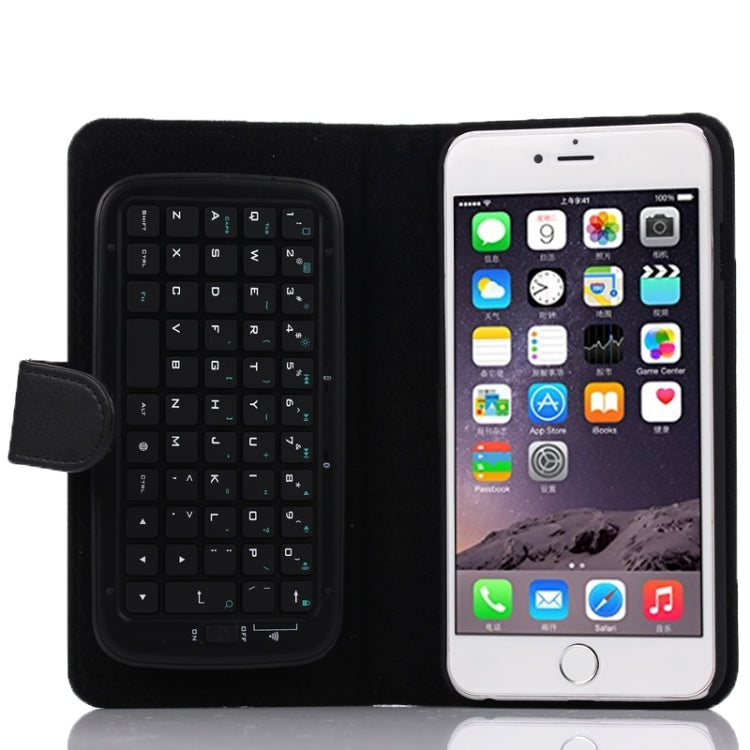 2 in 1 Separable Plastic Bluetooth Keyboard & Leather Tablet Case for iPhone 6 Plus