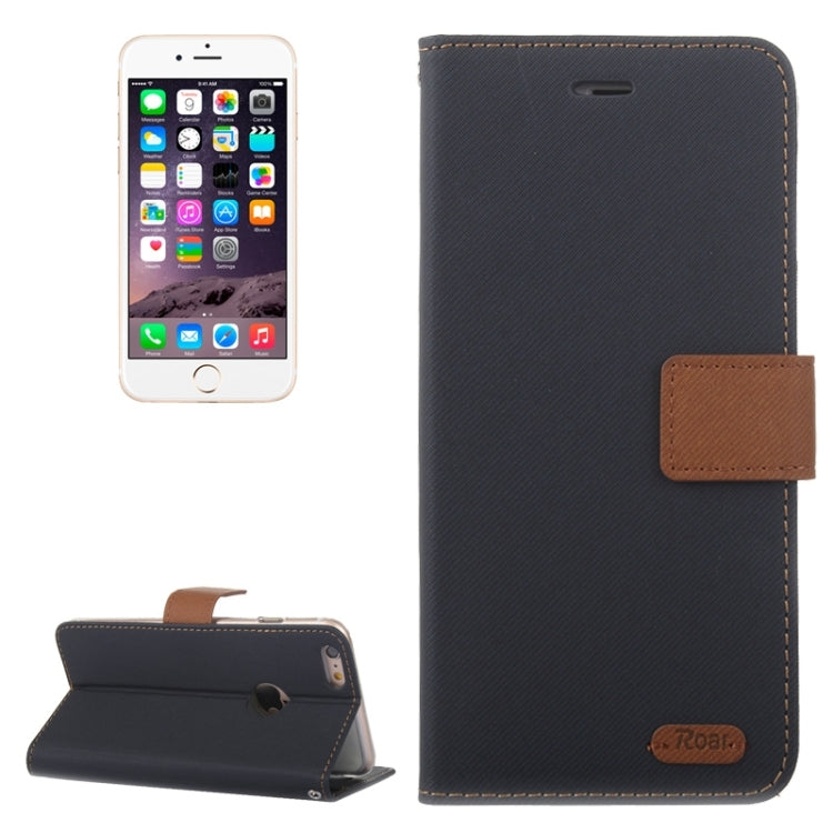 Roar Stripe Texture Leather Case with Holder & Card Slot & Wallet for iPhone 6 Plus & 6S Plus
