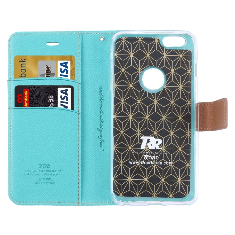 Roar Stripe Texture Leather Case with Holder & Card Slot & Wallet for iPhone 6 Plus & 6S Plus