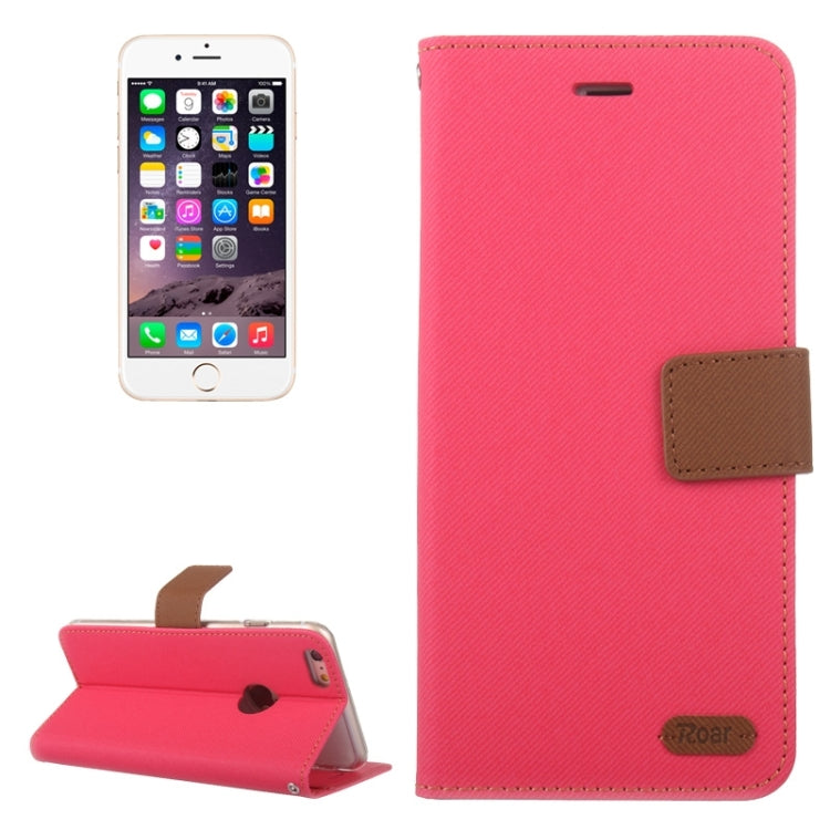 Roar Stripe Texture Leather Case with Holder & Card Slot & Wallet for iPhone 6 Plus & 6S Plus