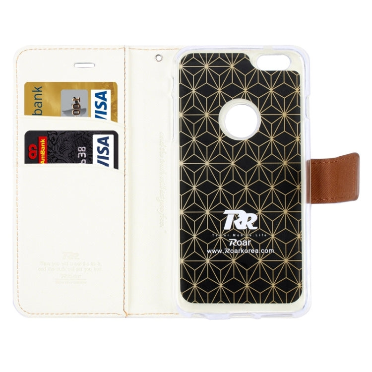 Roar Stripe Texture Leather Case with Holder & Card Slot & Wallet for iPhone 6 Plus & 6S Plus