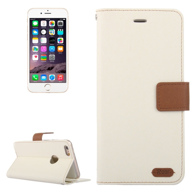 Roar Stripe Texture Leather Case with Holder & Card Slot & Wallet for iPhone 6 Plus & 6S Plus