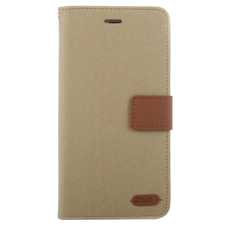 Roar Stripe Texture Leather Case with Holder & Card Slot & Wallet for iPhone 6 Plus & 6S Plus
