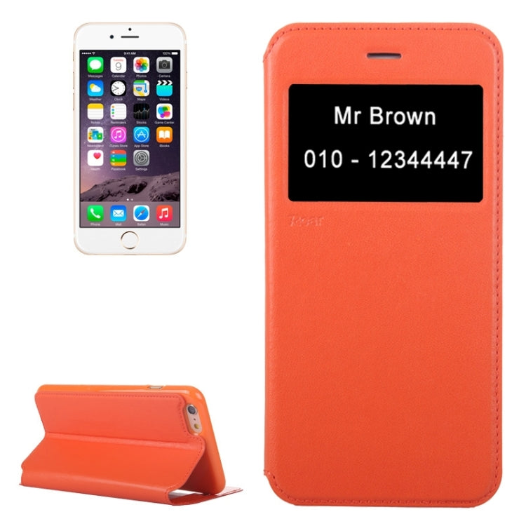 Roar Crazy Horse Texture Leather Case with Holder & Card Slot & Caller ID Display for iPhone 6 Plus