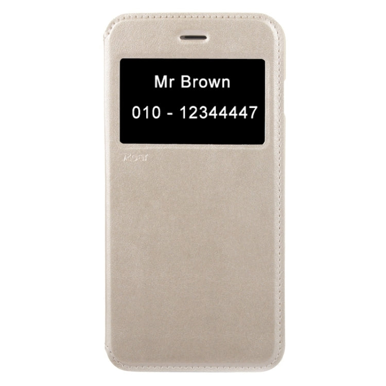 Roar Crazy Horse Texture Leather Case with Holder & Card Slot & Caller ID Display for iPhone 6 Plus