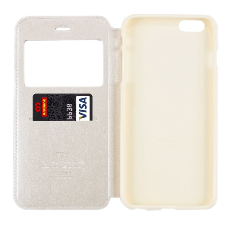 Roar Crazy Horse Texture Leather Case with Holder & Card Slot & Caller ID Display for iPhone 6 Plus