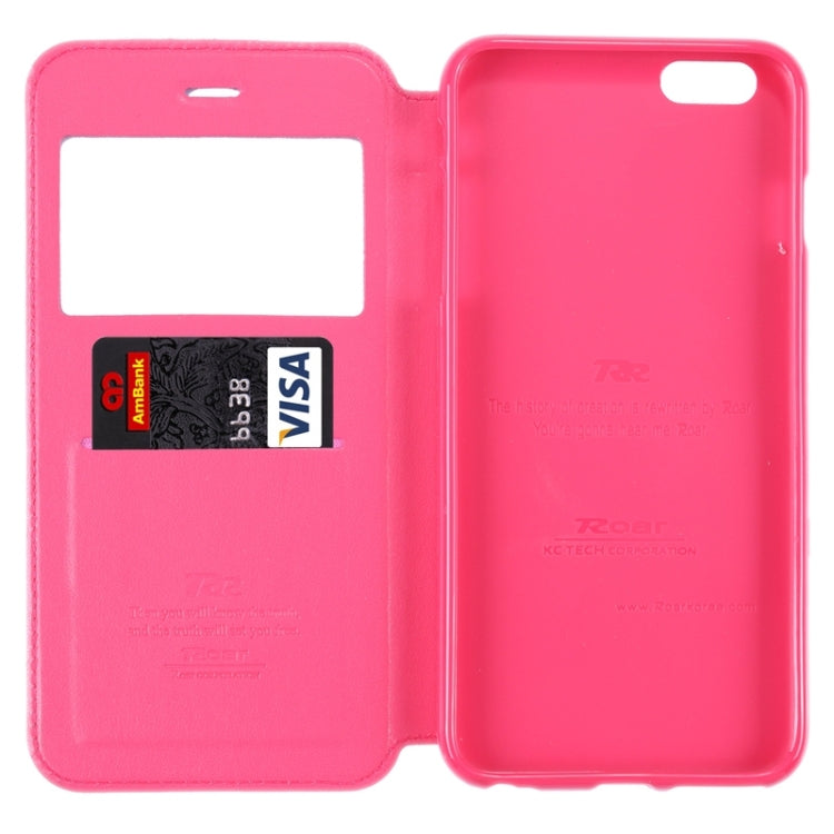 Roar Crazy Horse Texture Leather Case with Holder & Card Slot & Caller ID Display for iPhone 6 Plus
