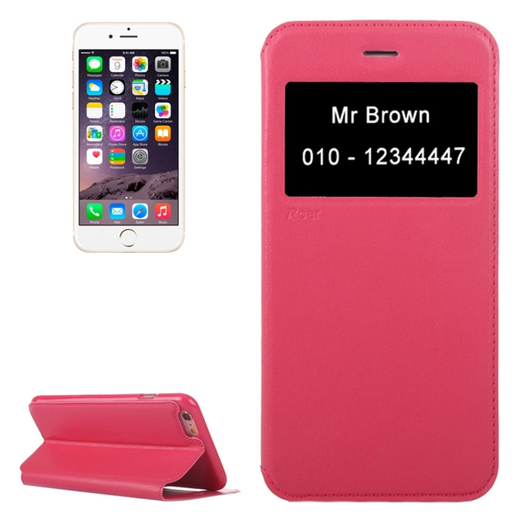 Roar Crazy Horse Texture Leather Case with Holder & Card Slot & Caller ID Display for iPhone 6 Plus