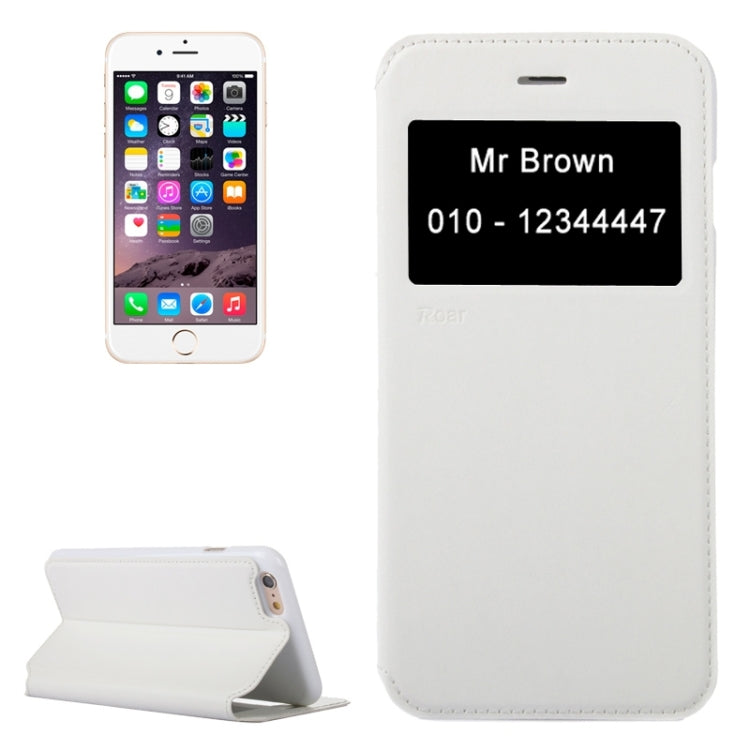 Roar Crazy Horse Texture Leather Case with Holder & Card Slot & Caller ID Display for iPhone 6 Plus