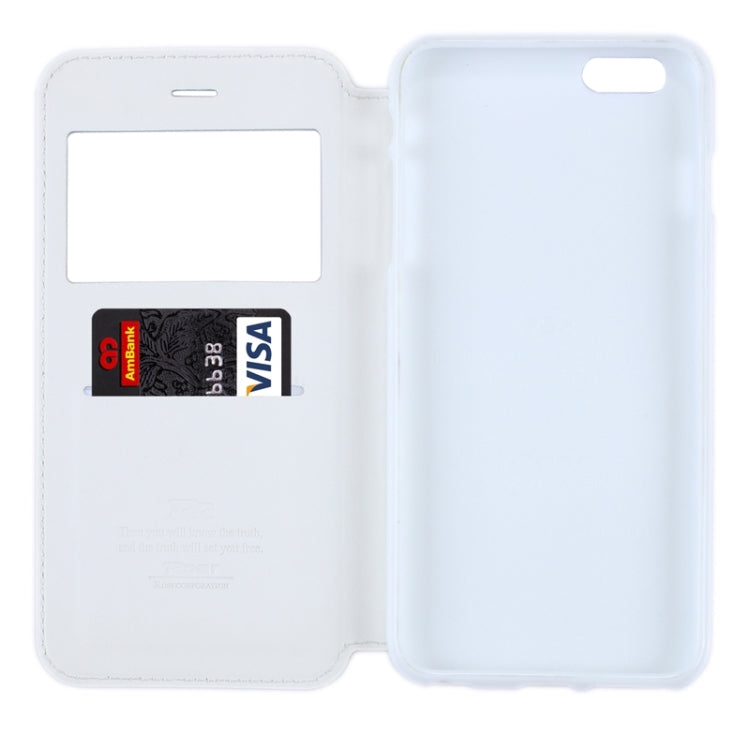 Roar Crazy Horse Texture Leather Case with Holder & Card Slot & Caller ID Display for iPhone 6 Plus