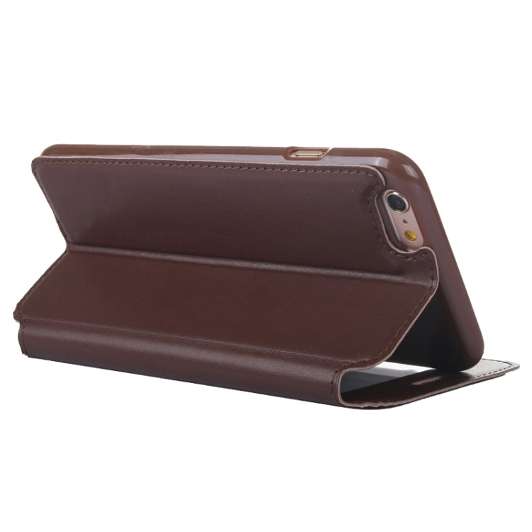 Roar Crazy Horse Texture Leather Case with Holder & Card Slot & Caller ID Display for iPhone 6 Plus