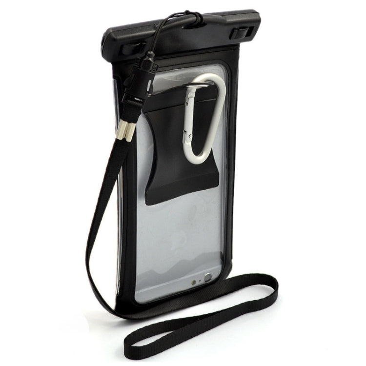 For iPhone 6 Plus & 6s Plus Universal IPX8 Certified to 10m Waterproof Carrying Case with Touch Responsive Front & Arm Band(Black)