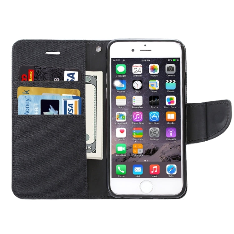 Denim Texture Horizontal Flip Leather Case with Holder & Card Slots & Wallet for iPhone 6 Plus & 6S Plus