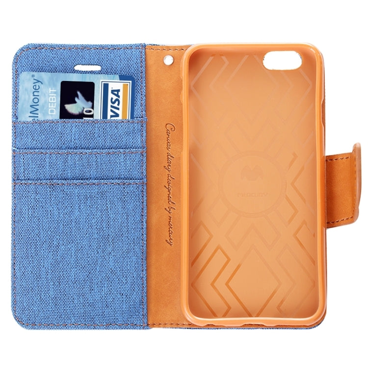 Denim Texture Horizontal Flip Leather Case with Holder & Card Slots & Wallet for iPhone 6 Plus & 6S Plus