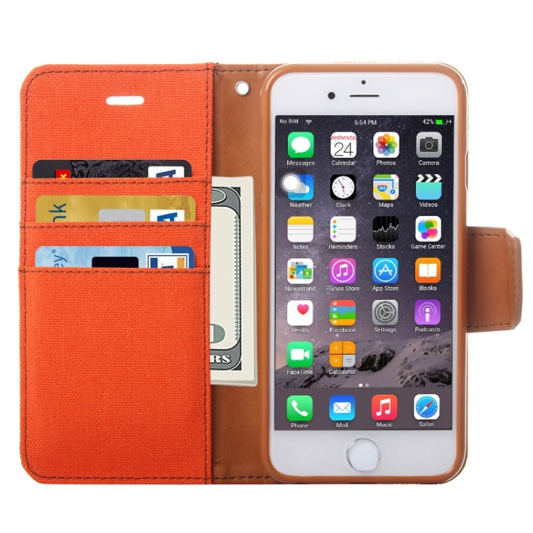 Denim Texture Horizontal Flip Leather Case with Holder & Card Slots & Wallet for iPhone 6 Plus & 6S Plus