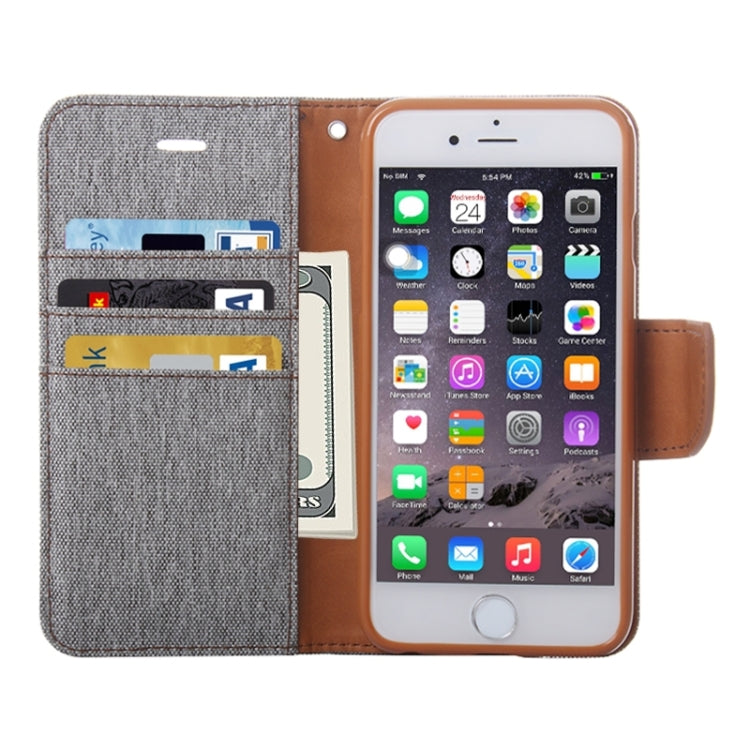 Denim Texture Horizontal Flip Leather Case with Holder & Card Slots & Wallet for iPhone 6 Plus & 6S Plus