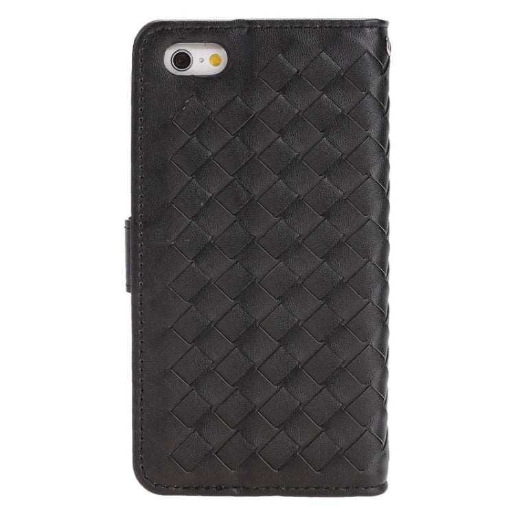 Grid Texture Horizontal Leather Case with Holder & Card Slots & Wallet & Lanyard for iPhone 6 Plus & 6S Plus