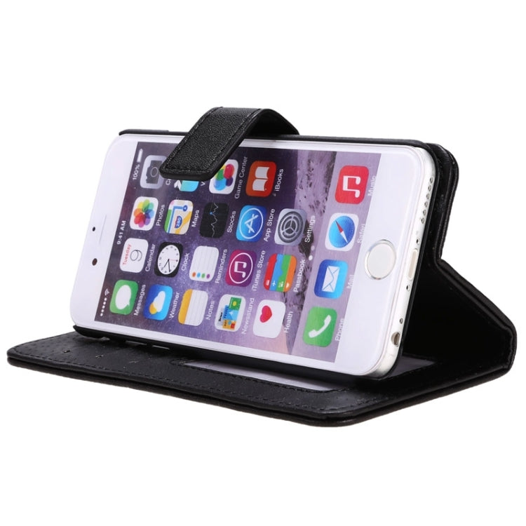 Grid Texture Horizontal Leather Case with Holder & Card Slots & Wallet & Lanyard for iPhone 6 Plus & 6S Plus