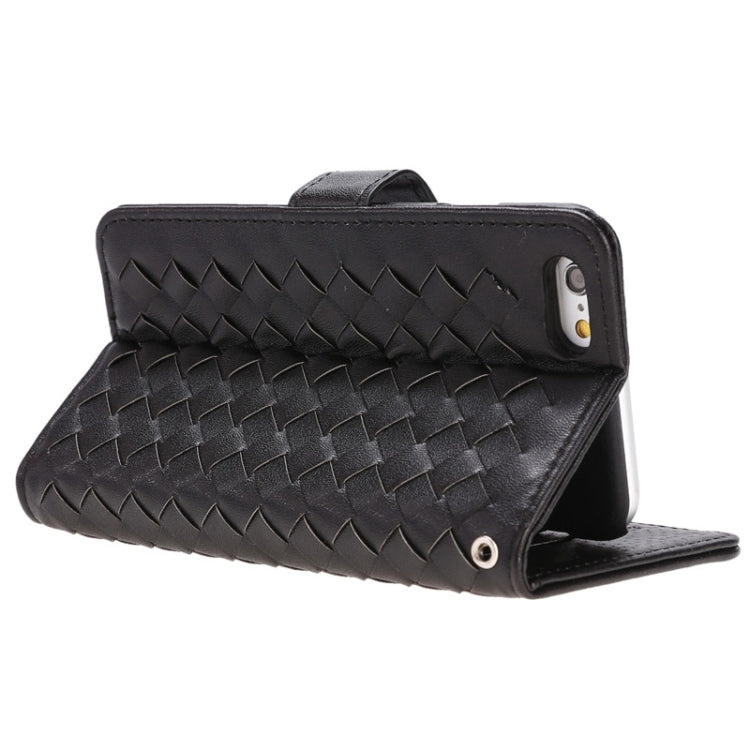 Grid Texture Horizontal Leather Case with Holder & Card Slots & Wallet & Lanyard for iPhone 6 Plus & 6S Plus