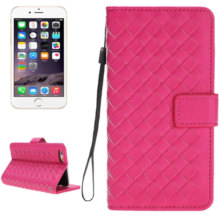 Grid Texture Horizontal Leather Case with Holder & Card Slots & Wallet & Lanyard for iPhone 6 Plus & 6S Plus