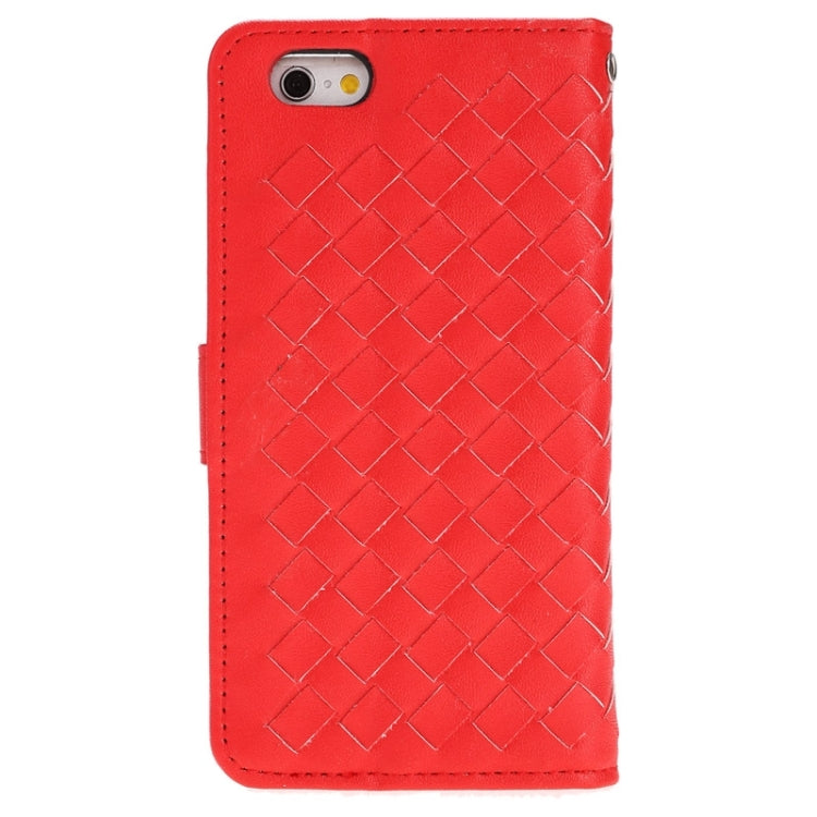 Grid Texture Horizontal Leather Case with Holder & Card Slots & Wallet & Lanyard for iPhone 6 Plus & 6S Plus