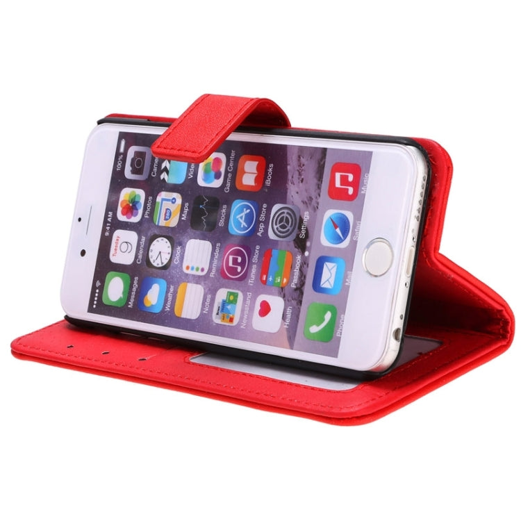 Grid Texture Horizontal Leather Case with Holder & Card Slots & Wallet & Lanyard for iPhone 6 Plus & 6S Plus