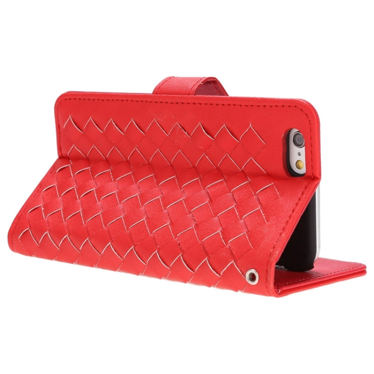 Grid Texture Horizontal Leather Case with Holder & Card Slots & Wallet & Lanyard for iPhone 6 Plus & 6S Plus