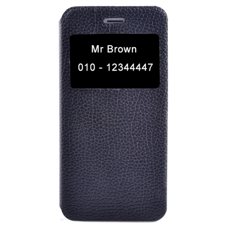 Horizontal Flip Litchi Texture Leather Case with Holder & Caller ID Display for iPhone 6 Plus & 6S Plus