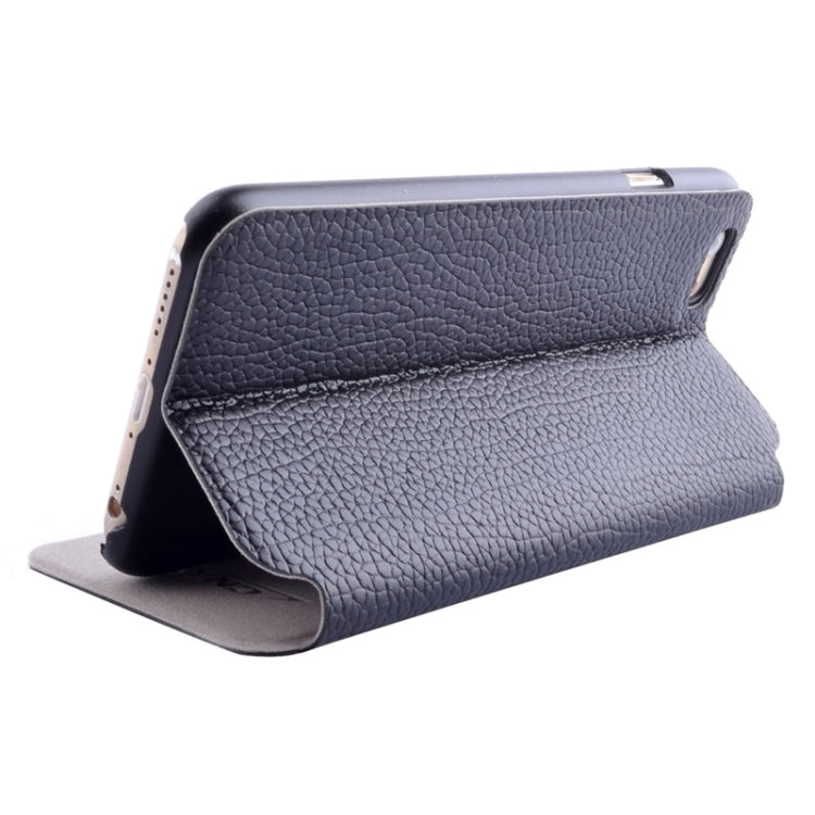 Horizontal Flip Litchi Texture Leather Case with Holder & Caller ID Display for iPhone 6 Plus & 6S Plus