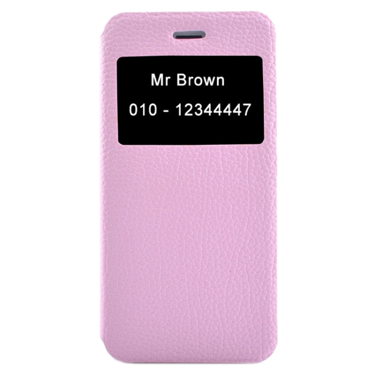 Horizontal Flip Litchi Texture Leather Case with Holder & Caller ID Display for iPhone 6 Plus & 6S Plus