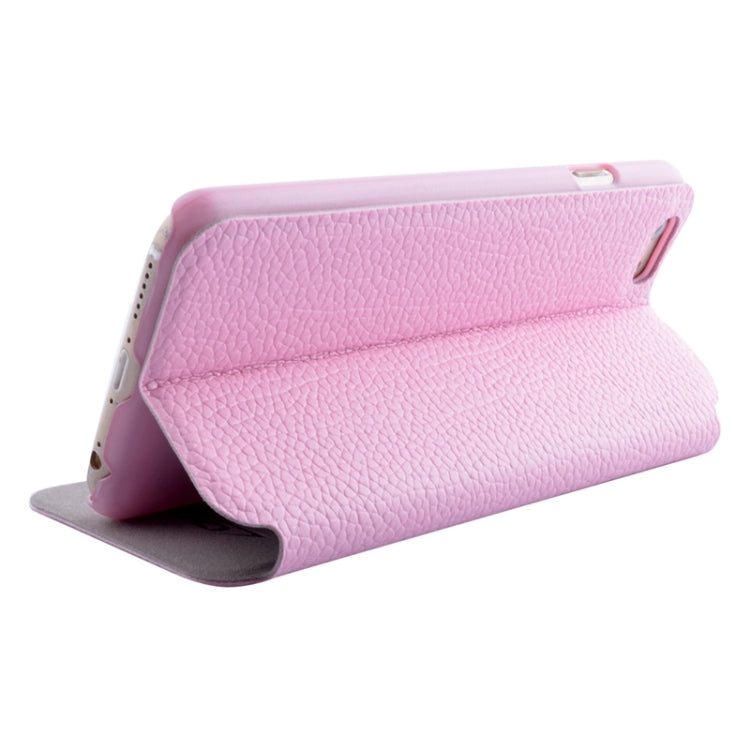 Horizontal Flip Litchi Texture Leather Case with Holder & Caller ID Display for iPhone 6 Plus & 6S Plus