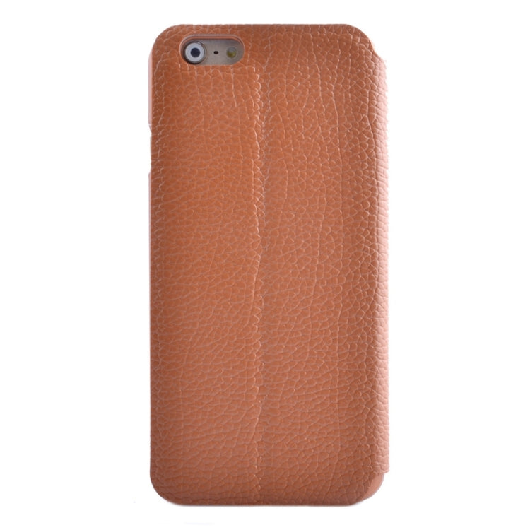 Horizontal Flip Litchi Texture Leather Case with Holder & Caller ID Display for iPhone 6 Plus & 6S Plus