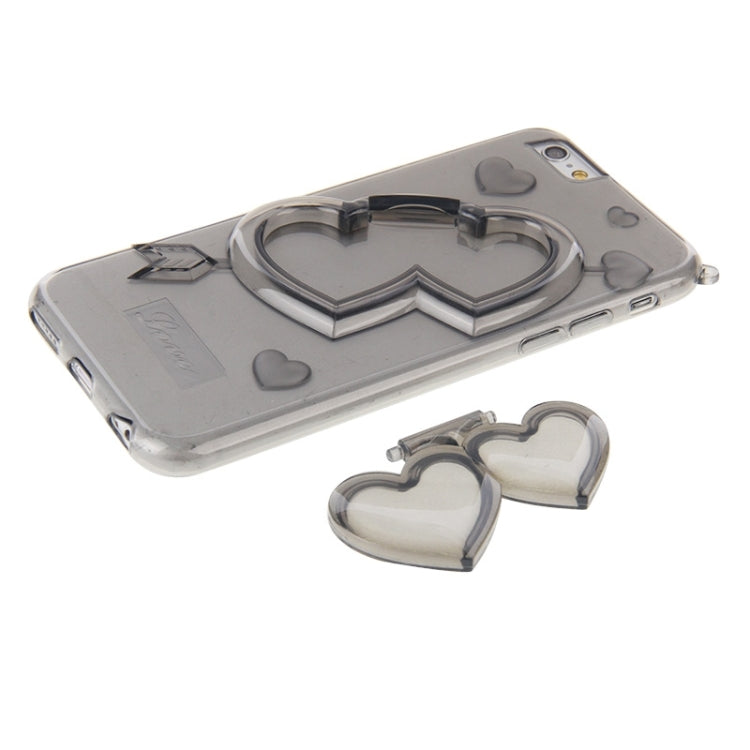 3D Love Heart Pattern TPU Protective Case with Holder & Lanyard for iPhone 6 Plus & 6S Plus