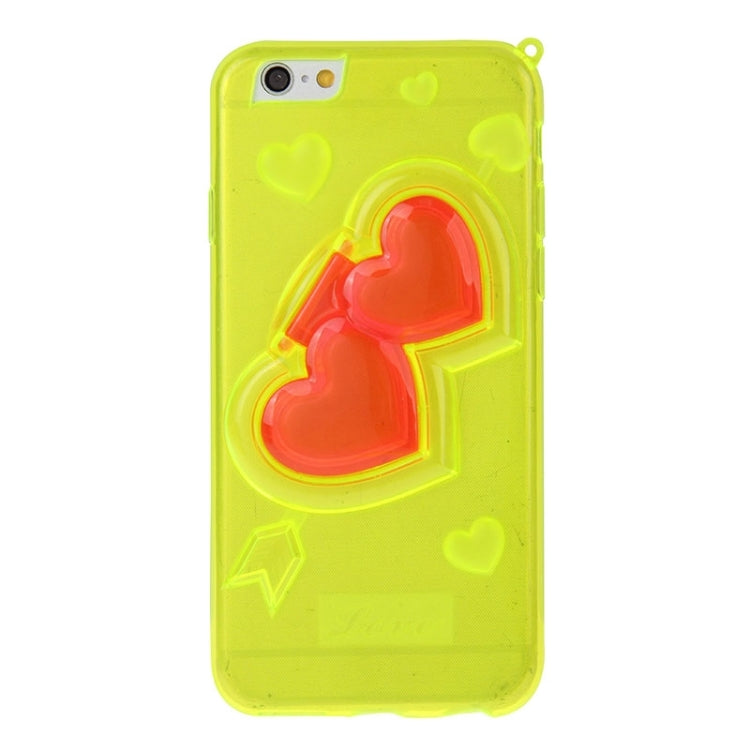 3D Love Heart Pattern TPU Protective Case with Holder & Lanyard for iPhone 6 Plus & 6S Plus