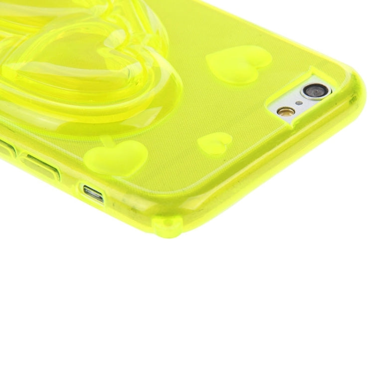 3D Love Heart Pattern TPU Protective Case with Holder & Lanyard for iPhone 6 Plus & 6S Plus