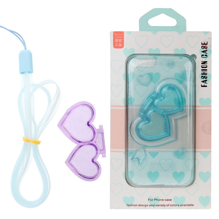 3D Love Heart Pattern TPU Protective Case with Holder & Lanyard for iPhone 6 Plus & 6S Plus