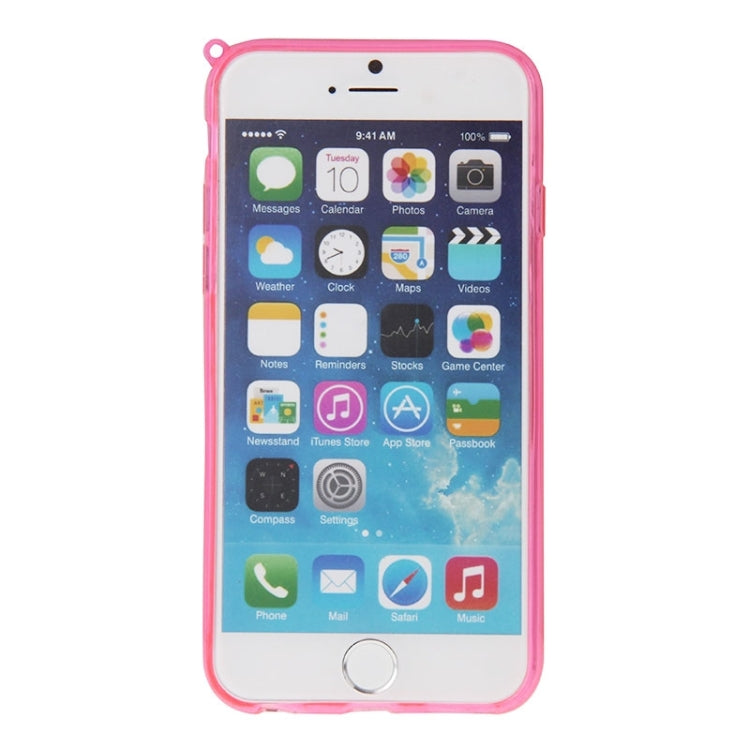 3D Love Heart Pattern TPU Protective Case with Holder & Lanyard for iPhone 6 Plus & 6S Plus
