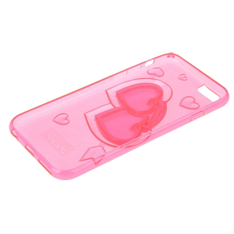 3D Love Heart Pattern TPU Protective Case with Holder & Lanyard for iPhone 6 Plus & 6S Plus