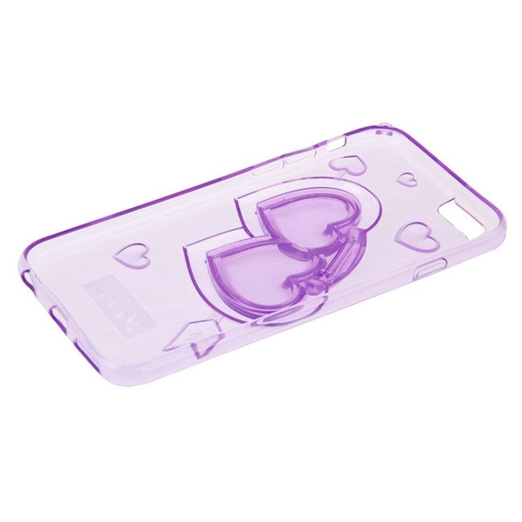3D Love Heart Pattern TPU Protective Case with Holder & Lanyard for iPhone 6 Plus & 6S Plus